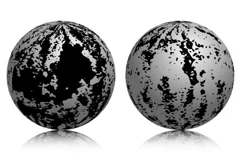 Abstract planet on grunge background, logo. Vintage hand drawn vector Stock Illustration