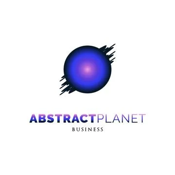 Abstract Planet Icon Logo Design Template Stock Illustration