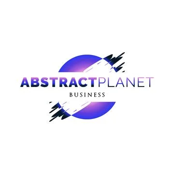 Abstract Planet Icon Logo Design Template Stock Illustration