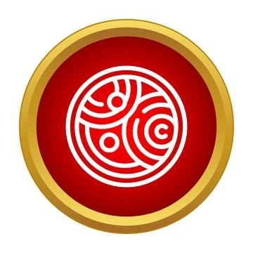 Abstract planet icon representing a celestial body Stock Illustration