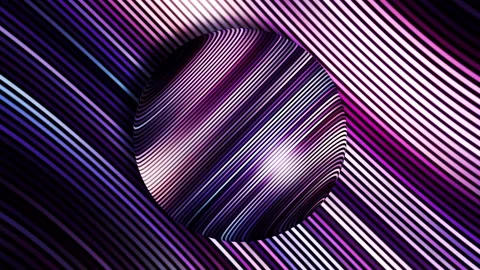 Abstract planet in outer space in pink colors, seamless loop. Motion. Spinning Video stock 169383671