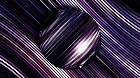 Abstract planet in outer space in pink colors, seamless loop. Motion. Spinning イラスト素材