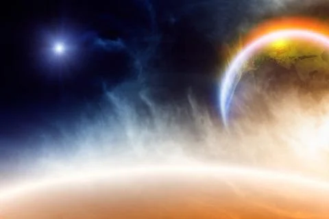 Abstract planet in space Stockillustratie