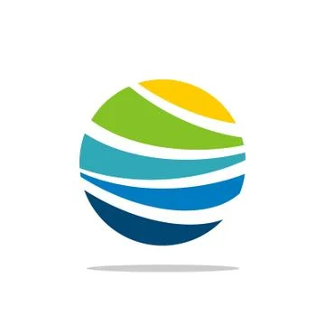 Abstract Planet Sphere Logo Template Illustration Design. EPS 10. Stock Illustration
