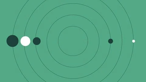 Abstract Planetary Orbit Design Stock Illustration