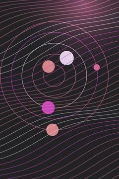 Abstract Planetary System Illustration Фото