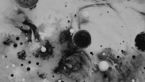 Abstract planets moving in deep space with nebulae and stars. Видео 343898966