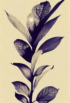 Abstract plant leaves pattern 스톡 일러스트