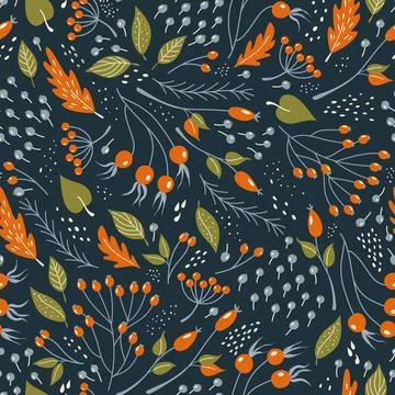 Abstract plant pattern Stock Illustration