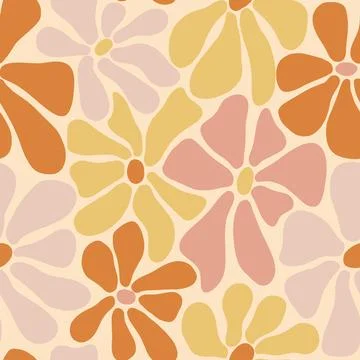 Abstract plants flat vector seamless pattern. Minimalistic foliage and branches Illustrazione stock