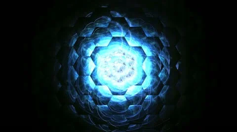 Abstract plasma ball in hex field Stock Footage 20700892
