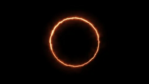 Abstract plasma circular sign simple concept. Plasma ring against Black bac.. Stock Footage 303031480
