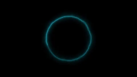 Abstract plasma circular sign simple concept. Plasma ring against Black bac.. Stock Footage 303031523