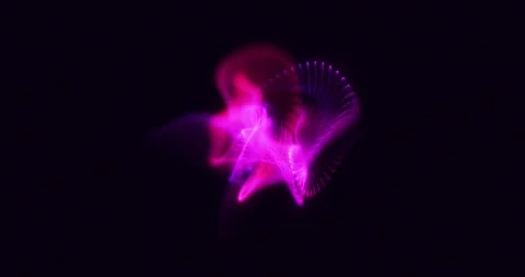 Abstract plasma from particles with light background, pink purple fluid Stock Footage 246489150