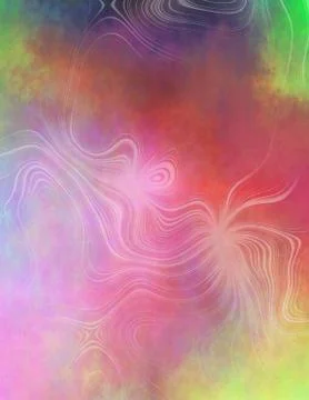 Abstract plasmatic background in red, yellow, blue and green Stock Illustration
