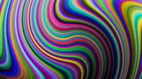 Abstract plasmatic multicolored waves, turning and mixture. 3D endering circular Stock Footage 139147215