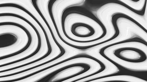Abstract plastic 3D black and white turbulent lined background with liquid .. Stock Footage 317945776