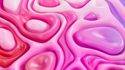 Abstract plastic 3D bright pink turbulent gradient background with liquid s.. Stock Footage 314130738