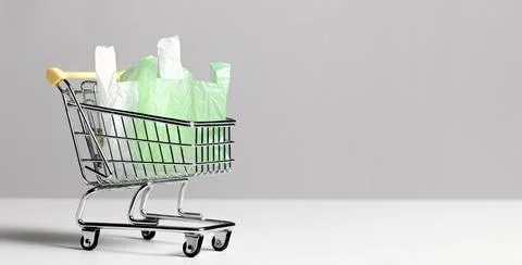 Abstract plastic bag concept with copy space Stock Photos