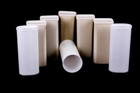 Abstract Of Plastic Containers Stock Photos