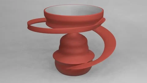An abstract plastic tea cup swirling around the axis Stock Footage 195015245