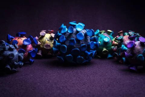 Abstract plasticine coronavirus Stock Photos