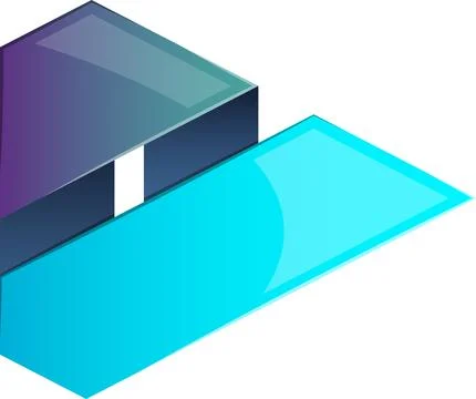 Abstract play button logo illustration in trendy and minimal style Stock Illustration