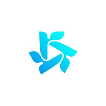 Abstract Play logo cycle blue vector design template Stock Illustration