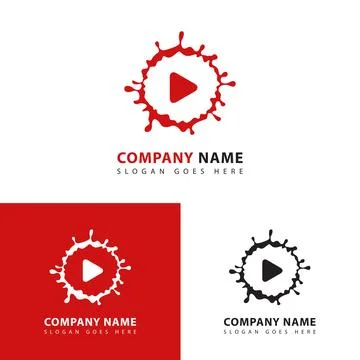 Abstract play logo design Stock Illustration