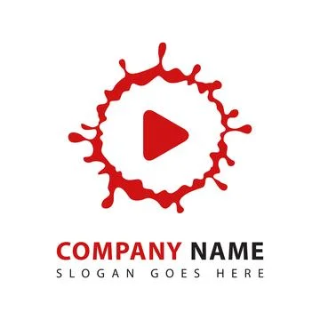 Abstract play logo design template. Stock Illustration
