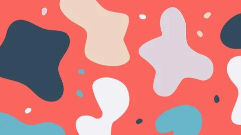 Abstract playful fluid shape background Stock Illustration