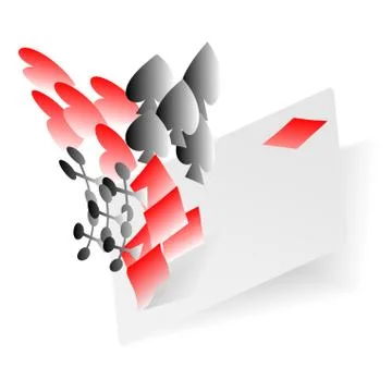 Abstract Playing Card Elements Background Vector イラスト素材