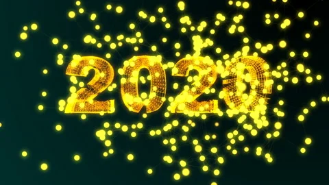 Abstract Plexus Animation Background with Text 2020 Stock Footage 119452371