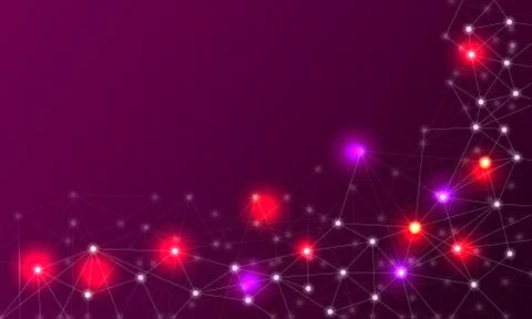 Abstract plexus background with connected lines and dots. Vector illustration. Stock Illustration