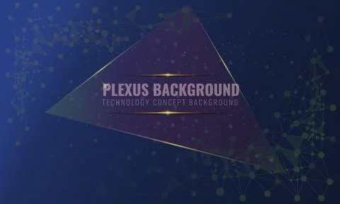 Abstract plexus background with connected lines and dots. Wave flow for your Stock Illustration
