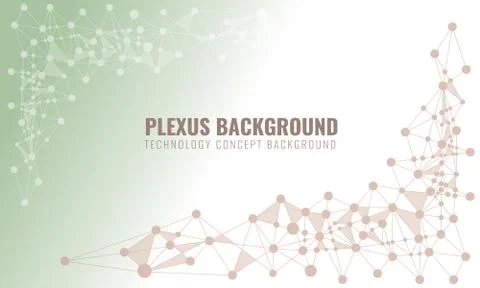 Abstract plexus background with connected lines and dots. Wave flow for your Stock Illustration
