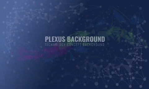 Abstract plexus background with connected lines and dots. Wave flow for your Stock Illustration