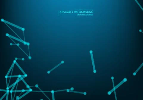 Abstract plexus background with connected lines and dots. Plexus geometric ef Stock-Illustration