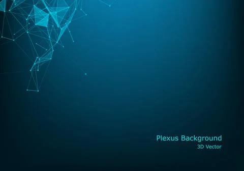 Abstract plexus background with connected lines and dots. Wave flow. Plexus g Stock Illustration