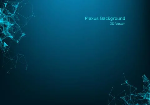 Abstract plexus background with connected lines and dots. Wave flow. Plexus g Stock Illustration