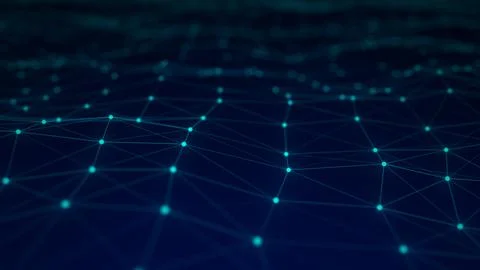 Abstract plexus background with connecting dots and lines 275 Stockillustratie