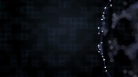 Abstract plexus background. Connection of blue lines and dots making a polygonal Stock Footage 121927572