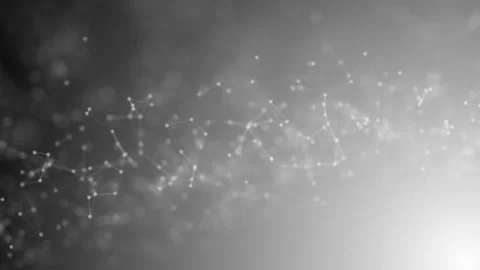 Abstract plexus background dark gray with lines and dots. Technology concept Stock Footage 131899330