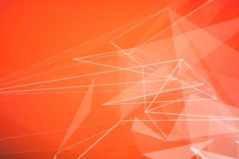 Abstract Plexus Background. Geometric poligonal texture on floral blurred bac Stock-Illustration