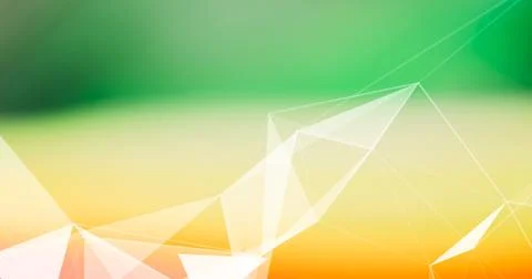 Abstract Plexus Background. Geometric poligonal texture on floral blurred bac Stock Photos