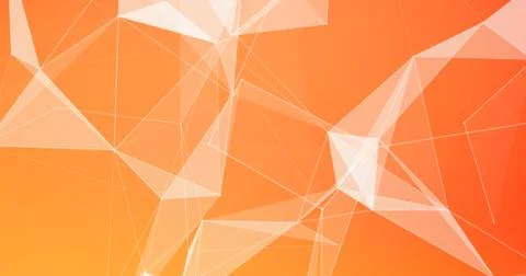 Abstract Plexus Background. Geometric poligonal texture on floral blurred bac 스톡 사진
