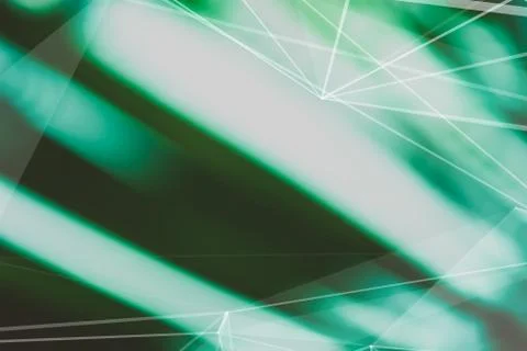 Abstract Plexus Background. Geometric poligonal texture on blurred background Stock Photos