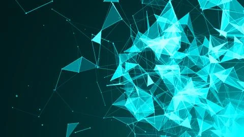 Abstract Plexus Background. Hi Tech Digital Background Stock Illustration