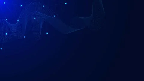 Abstract plexus background with particles and wave flow イラスト素材