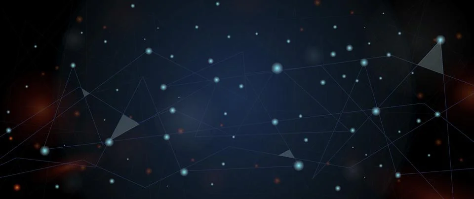 Abstract Plexus blue geometric shape.Connection and web concept.Digital, comm Stock Illustration